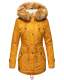 Navahoo LaViva warme Damen Winterjacke mit Teddyfell Gelb Größe XL - Gr. 42