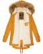 Navahoo LaViva warm ladies winter jacket with teddy fur Yellow-Gr.XXL