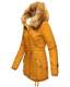 Navahoo LaViva warm ladies winter jacket with teddy fur Yellow-Gr.S