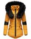 Navahoo Nirvana ladies parka winter jacket with fur collar - Yellow-Gr.XS