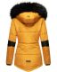 Navahoo Nirvana Damen Parka Winterjacke mit Kunstfell Gelb Größe XS - Gr. 34