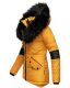 Navahoo Nirvana Damen Parka Winterjacke mit Kunstfell Gelb Größe L - Gr. 40