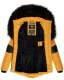 Navahoo Nirvana ladies parka winter jacket with fur collar - Yellow-Gr.XL