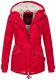 Marikoo Manolya Damen Parka Winterjacke mit Teddyfell Rot Größe XS - Gr. 34