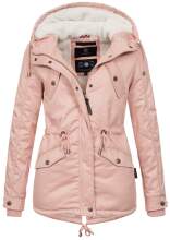 Marikoo Manolya ladies parka jacket with teddy fur pink...