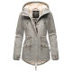 Marikoo Manolya Damen Parka Winterjacke mit Teddyfell Grau Größe XS - Gr. 34