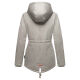 Marikoo Manolya Damen Parka Winterjacke mit Teddyfell Grau Größe XS - Gr. 34