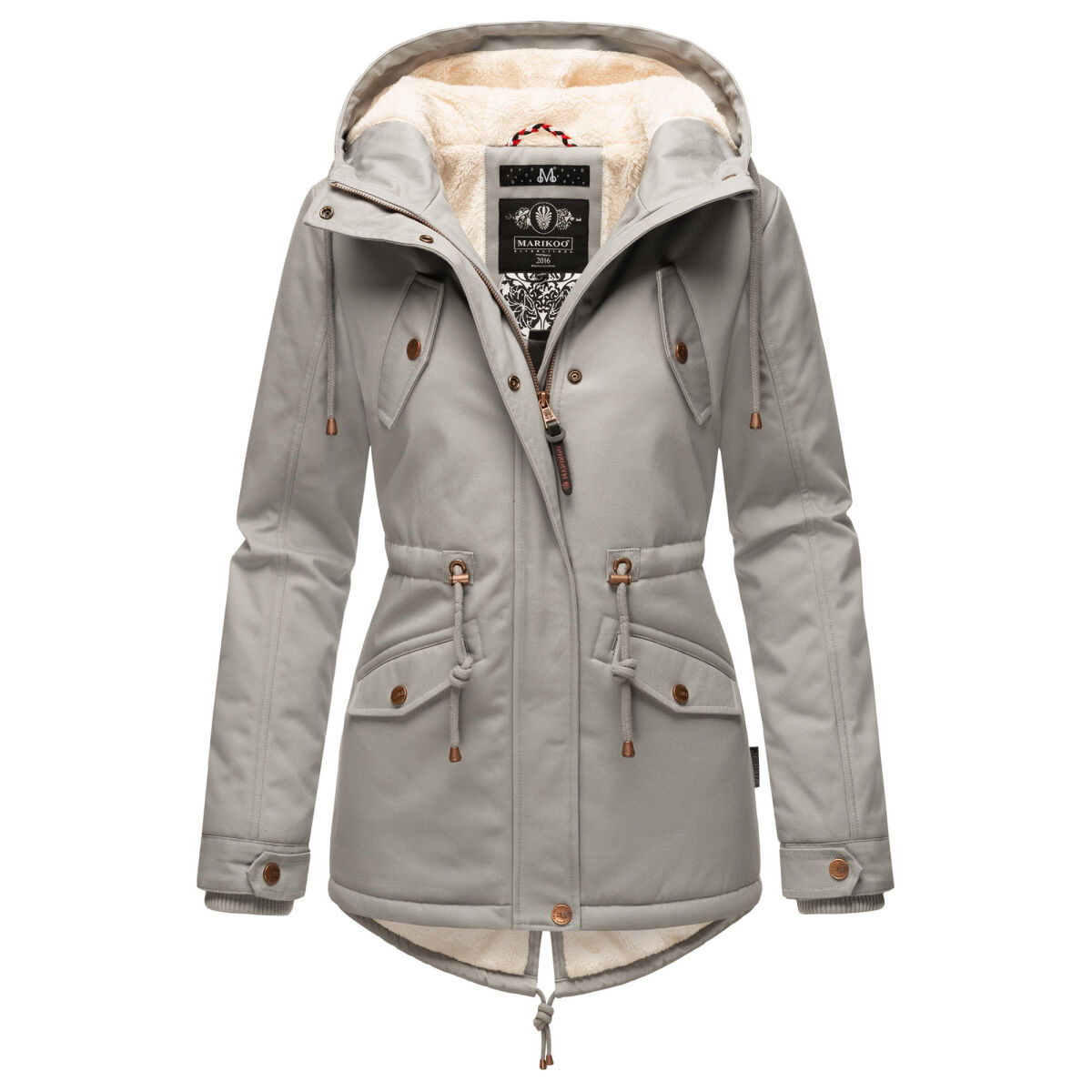 Jacket Marikoo Grau Marikoo Manolya Ladies Parka Jacket With Teddy
