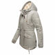 Marikoo Manolya Damen Parka Winterjacke mit Teddyfell Grau Größe M - Gr. 38