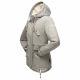 Marikoo Manolya Damen Parka Winterjacke mit Teddyfell Grau Größe M - Gr. 38