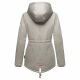 Marikoo Manolya Damen Parka Winterjacke mit Teddyfell Grau Größe M - Gr. 38