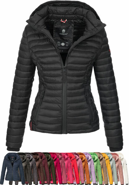 Marikoo Samtpfote leichte Damen Steppjacke