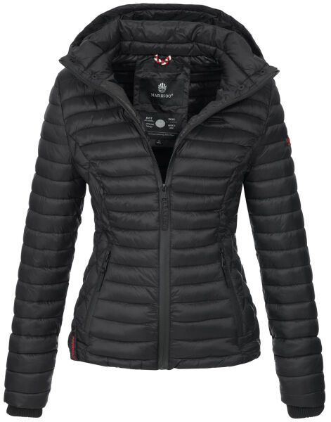 Marikoo Samtpfote leichte Damen Steppjacke Schwarz Größe XS - Gr. 34