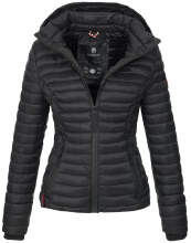 Marikoo Samtpfote lightweight ladies quilted jacket - Black-Gr.XL