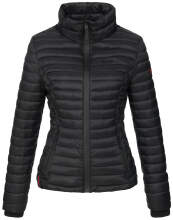 Marikoo Samtpfote lightweight ladies quilted jacket - Black-Gr.XL