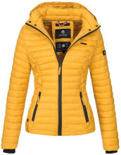 Marikoo Samtpfote leichte Damen Steppjacke Gelb Größe XS - Gr. 34