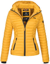 Marikoo Samtpfote lightweight ladies quilted jacket Gelb Größe S - Gr. 36