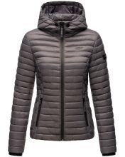 Marikoo Samtpfote leichte Damen Steppjacke Grau Größe XS - Gr. 34