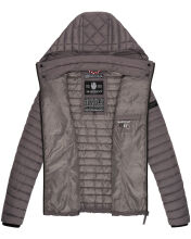 Marikoo Samtpfote leichte Damen Steppjacke Grau Größe XS - Gr. 34