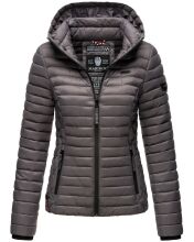 Marikoo Samtpfote leichte Damen Steppjacke Grau...