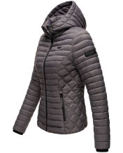 Marikoo Samtpfote lightweight ladies quilted jacket Grau Größe S - Gr. 36