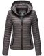 Marikoo Samtpfote lightweight ladies quilted jacket Grau Größe S - Gr. 36