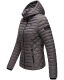 Marikoo Samtpfote leichte Damen Steppjacke Grau Größe S - Gr. 36