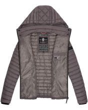 Marikoo Samtpfote lightweight ladies quilted jacket - Gray-Gr.XL