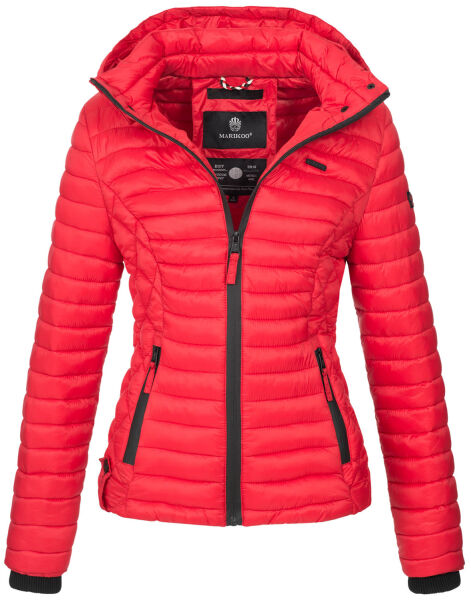 Marikoo Samtpfote leichte Damen Steppjacke Rot Größe XS - Gr. 34