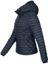 Marikoo Samtpfote leichte Damen Steppjacke Blau Größe S - Gr. 36