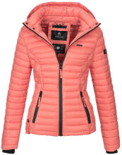 Marikoo Samtpfote lightweight ladies quilted jacket Coral Größe XS - Gr. 34