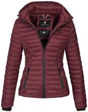 Marikoo Samtpfote leichte Damen Steppjacke Bordeaux...