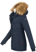 Marikoo Akira warme Damen Winterjacke mit Kapuze Navy Größe XS - Gr. 34