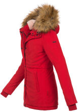 Marikoo Akira warme Damen Winterjacke mit Kapuze Rot Größe XS - Gr. 34