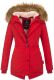 Marikoo Akira warme Damen Winterjacke mit Kapuze Rot Größe XS - Gr. 34