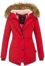 Marikoo Akira warme Damen Winterjacke mit Kapuze Rot Größe S - Gr. 36