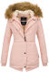 Marikoo Akira warme Damen Winterjacke mit Kapuze Rosa Größe XS - Gr. 34