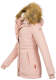 Marikoo Akira warme Damen Winterjacke mit Kapuze Rosa Größe XL - Gr. 42
