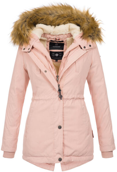 Marikoo Akira warme Damen Winterjacke mit Kapuze Rosa Größe XXL - Gr. 44