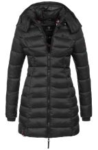 Marikoo Abendsternchen Damen Winterjacke gesteppt Schwarz Größe S - Gr. 36