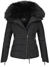 Navahoo Yuki Damen Jacke mit Tedyfell Schwarz...