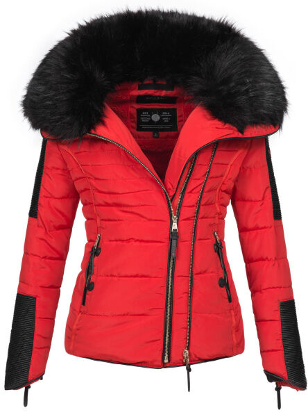 Navahoo Yuki ladies jacket with teddy fur Rot Größe XS - Gr. 34