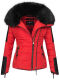 Navahoo Yuki ladies jacket with teddy fur Rot Größe XS - Gr. 34