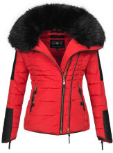 Navahoo Yuki ladies jacket with teddy fur Rot Größe M - Gr. 38