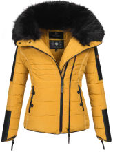 Navahoo Yuki Damen Jacke mit Teddyfell Gelb Größe XS - Gr. 34
