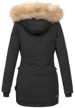 Navahoo Schneeengel Damen Winterjacke warm gefüttert mit Kapuze Schwarz Größe S - Gr. 36