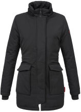 Navahoo Schneeengel Damen Winterjacke warm gefüttert mit Kapuze Schwarz Größe S - Gr. 36