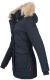 Navahoo Schneeengel Damen Winterjacke warm gefüttert mit Kapuze Navy Größe XS - Gr. 34