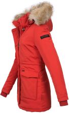 Navahoo Schneeengel Damen Winterjacke warm gefüttert mit Kapuze Rot Größe XS - Gr. 34