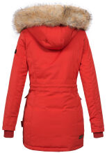 Navahoo Schneeengel Damen Winterjacke warm gefüttert mit Kapuze Rot Größe XS - Gr. 34